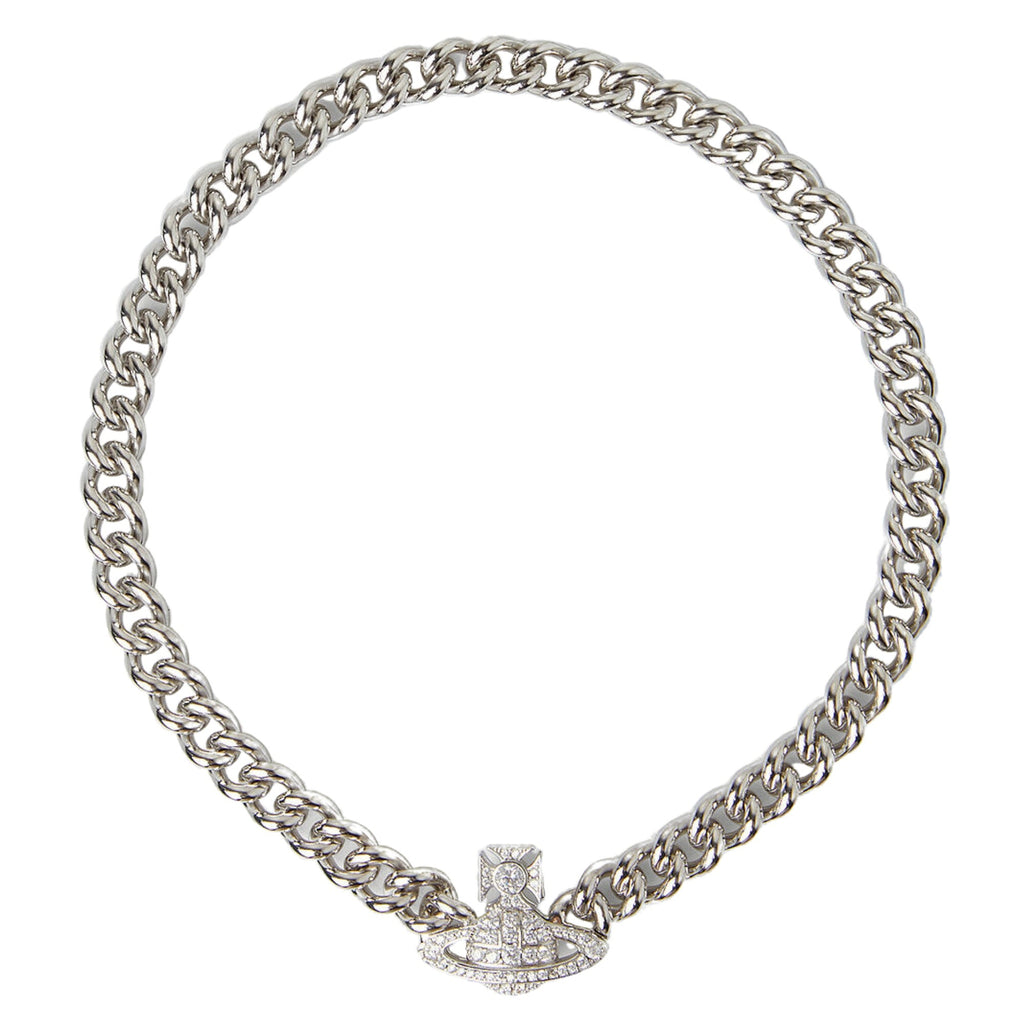 VIVIENNE WESTWOOD GRAZIELLA SILVER CHAIN CHOKER