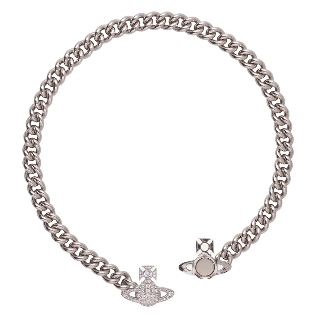 VIVIENNE WESTWOOD GRAZIELLA SILVER CHAIN CHOKER
