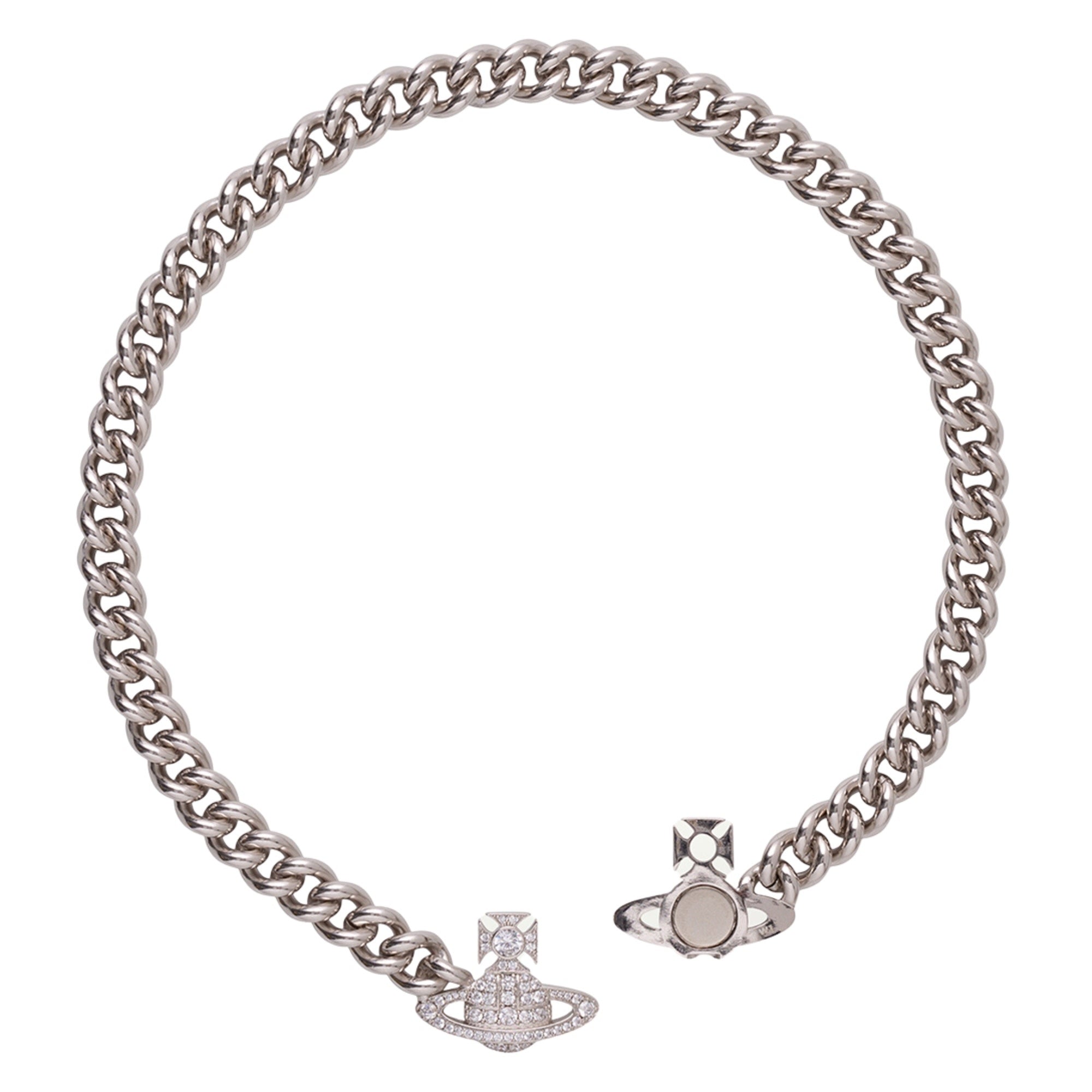VIVIENNE WESTWOOD GRAZIELLA SILVER CHAIN CHOKER