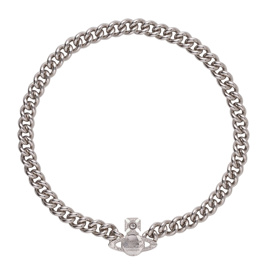 VIVIENNE WESTWOOD GRAZIELLA SILVER CHAIN CHOKER